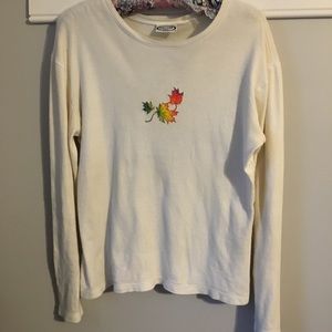 Caviar long sleeved cotton tee shirt for fall